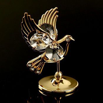 Сувенир с кристаллами Swarovski "Голубь" 5,9х4 см