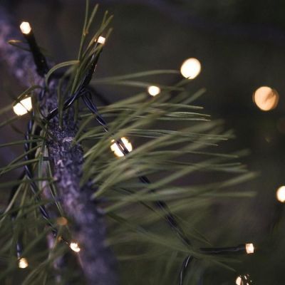 Гирлянда «Нить» 10 м, IP44, УМС, тёмная нить, 72 SMD-LED, свечение тёплое белое, 220 В