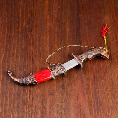 Сувенирный нож мини, 21,5 см рукоятка в форме головы лошади