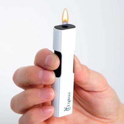 Зажигалка газовая, пьезо, с регулятором 9х2.2 см, белая