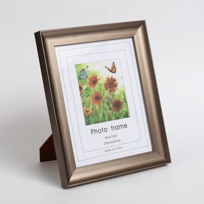 Фоторамка пластик 20х25 см "Широкий серебристый багет" 31,6х26,6х2,4 см