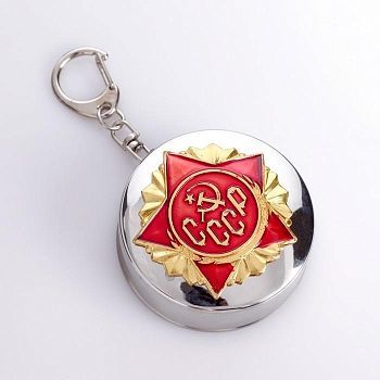 Складной стакан с карабином, серия: 23 Февраля, "СССР", 100 мл, d=5 см