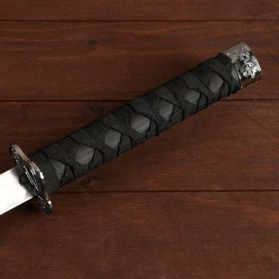 Сув. изделие катаны 3в1 на подставке, ножны кожзам,  черная 47/70/89см