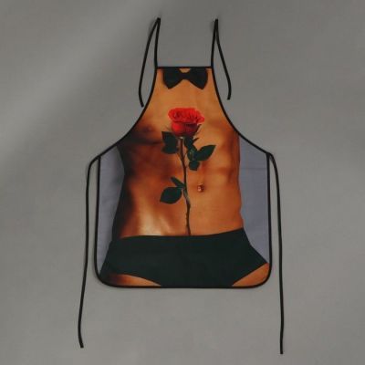 Фартук двусторонный «Джентльмен» (два изображения разных) качественный, плотный