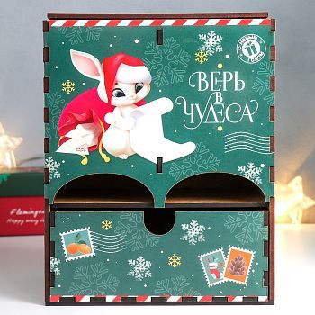 Чайный домик с ящиком "Кролик" 20х15х8,5 см