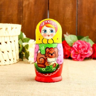 Матрёшка «Подворье», собачка, 5 кукольная, 15 см