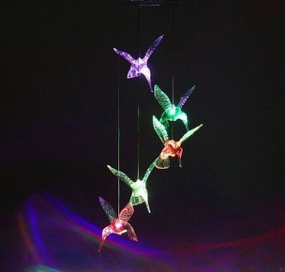 Игрушка светящаяся подвесная каскадом "Колибри 9х9см" (5 шт)