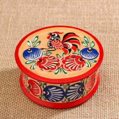 Шкатулка 9,5х4,5 см, городецкая роспись