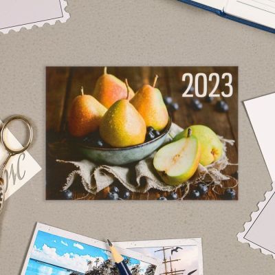 Карманный календарь "Фрукты" 2023 год, 7х10 см, МИКС