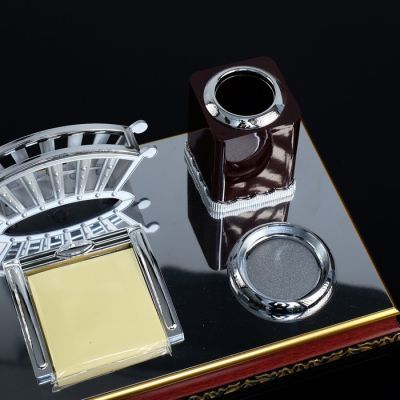 Набор настольный 5в1 (глобус,визитница,карандашница микс,скреп.,лоток для бумаги) 23*40,5см