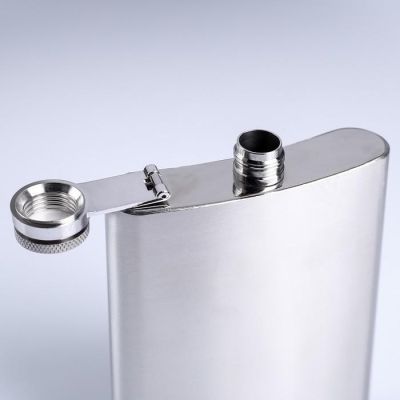 Фляжка 240 мл, хром, в чехле хаки