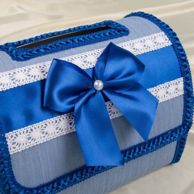 Коробка для денег №1, синяя, разборная