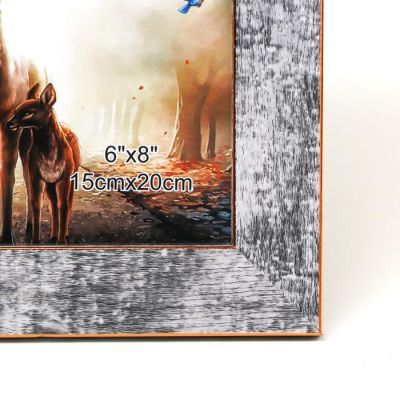 Фоторамка пластик 15х20 см "Серо-синий с золотым обрамлением" 24х19 см