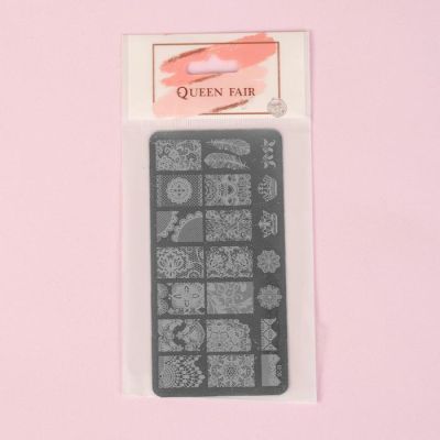 Диск для стемпинга металлический «Лёгкое пёрышко», 6 × 12 см