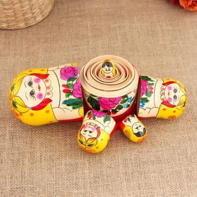 Матрёшка «Сударушка», жёлтый платок, 5  кукольная, 17 см, ручная работа