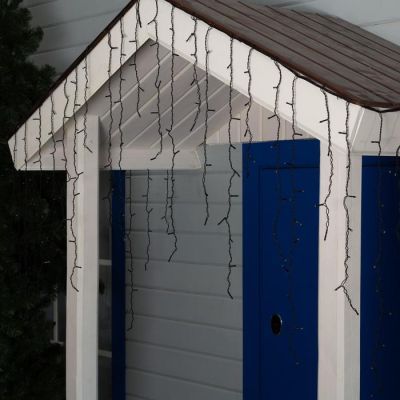 Гирлянда «Бахрома» 3 × 0.9 м, IP44, УМС, тёмная нить, 232 LED, свечение мульти, 220 В