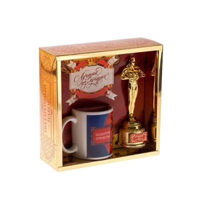 Подарочный набор "23 февраля", (оскар, кружка) 23х8,5х23 см