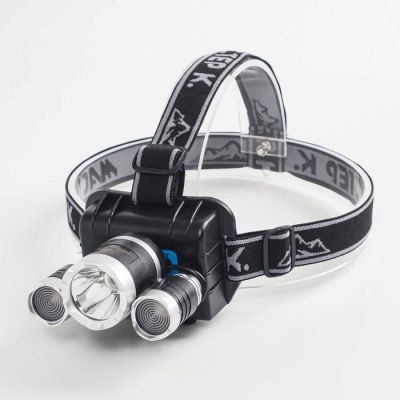 Фонарь налобный аккумуляторный "Мастер К", 10 Вт, 1200 мАч, 600 лм,8х9х6 см, микс