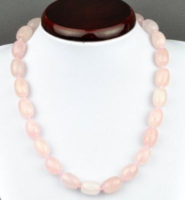 Бусы Кварц Розовый  "Эклектика" арт.НКР-18(12-16)-48-1