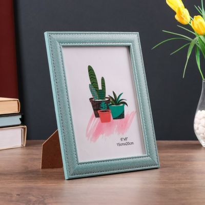 Фоторамка пластик 15х20 см "Джинса" голубая 24х19 см