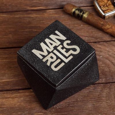 Пепельница «Man rules», 9,5 х 6 см