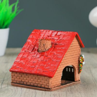 Аромалампа Домик «Три пескаря», ручная работа  микс 10 см