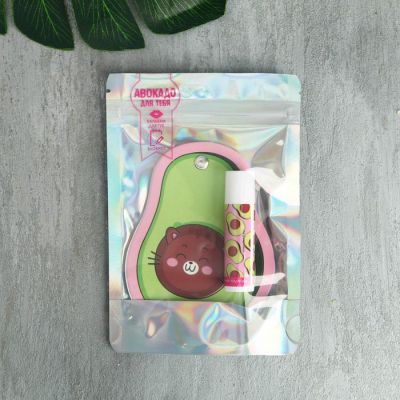 Набор "Муз-р-р", бальзам для губ, блокнотик