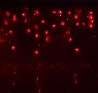 Гирлянда уличная "Бахрома" (Ш:4 м,В:0,6 м., красный)