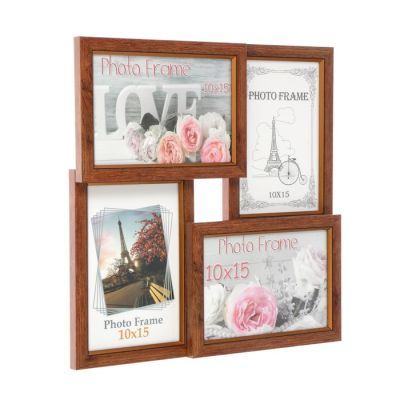 Фоторамка "Темный орех" 29х29 см на 4 фото 10х15 см