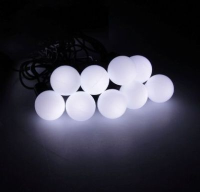 Гирлянда уличная "Метраж" с насадкой "Шарики" (d=2,5 см, 10 м., белый)