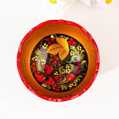 Пиала «Резная», 13×7 см, хохлома