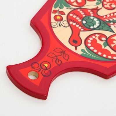 Досочка разделочная «Фигурная», 12×0,8×17 см, пучужская роспись