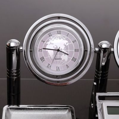 Набор настольный 6в1 (глобус, часы, калькулятор, блок д/бумаги, скрепочница, ручка),