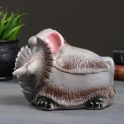 Копилка "Мамонт" серый, 19х13х15см