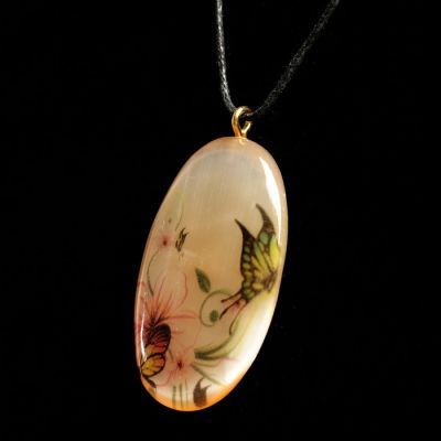 Кулон «Бабочки», селенит