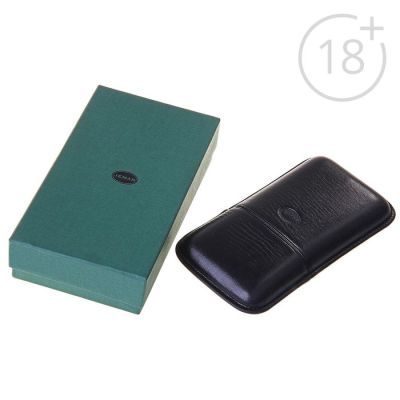 Портсигар черный для 3 сигар d 2,1 см