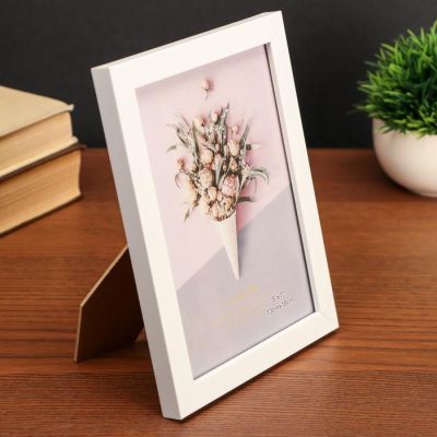 Фоторамка пластик 13х18 см "Белоснежная" 20х15х1,4 см