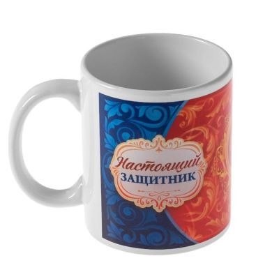 Подарочный набор "Настоящему защитнику", (оскар, кружка) 23х8,5х23 см