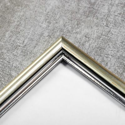 Фоторамка пластик 21х30 см серебро  (590)