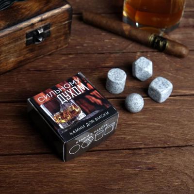 Набор камней для виски "Сильному духом", 4 шт