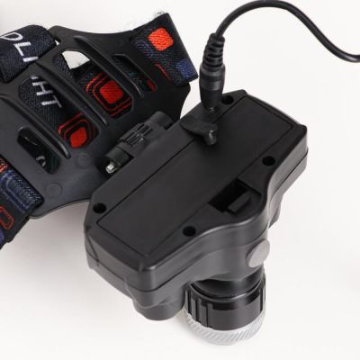 Фонарь налобный аккумуляторный 7 Вт, T6 и COB, 1200 мАч, 200 лм, 5 режимов