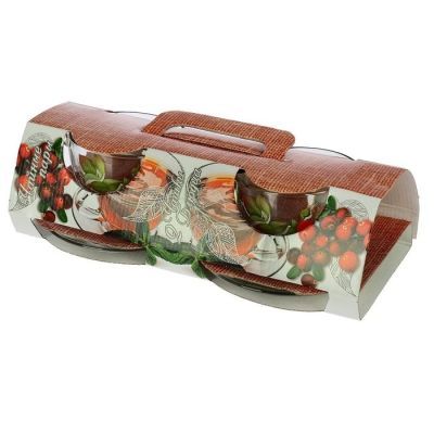 Набор чайный «Алая роза», 200 мл, 2 чайные пары в чемоданчике