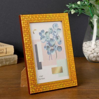 Фоторамка пластик 10х15 см "Золотая мозаика" 17,8х12,5х1 см