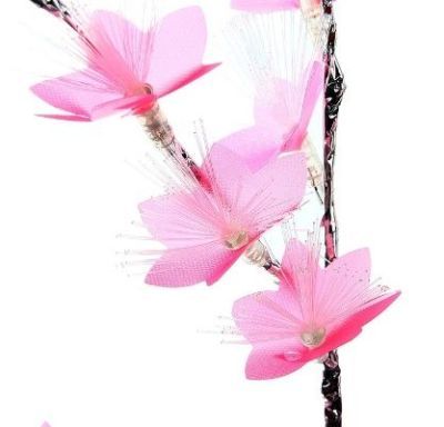 Светодиодный куст "Цветок павлин" улич. (1,5 м., розовый)