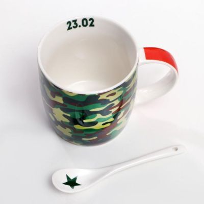 Набор "Настоящий мужчина", кружка 350 мл, ложка