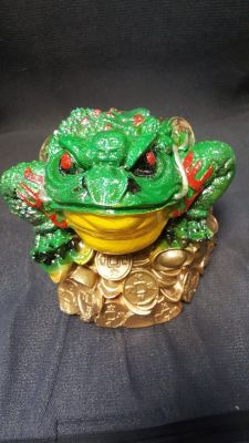 Копилка "Денежная жаба, талисман богатства" гипсовая, h-19 см