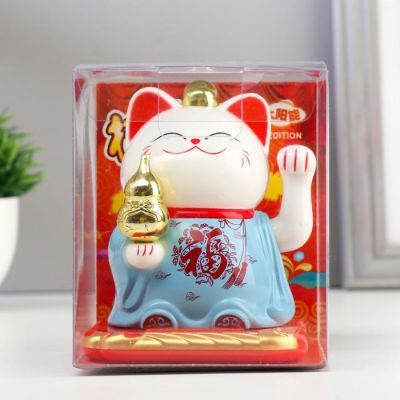 Маятник "Кот баюн с иероглифами карьера, решимость, долголетие"