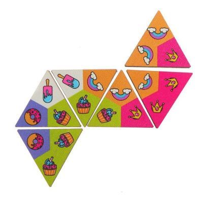 Развивающие игры из дерева. Тройное домино «Для девочек»