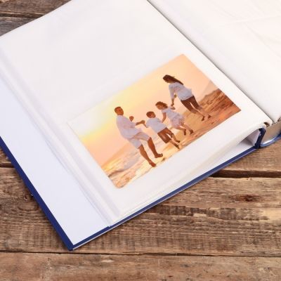 Фотоальбом на 200 фото 13х18 см "Бутон и бабочка" в коробке, зол.обвод МИКС 29,5х23,5х5,5 см