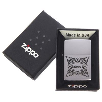 Зажигалка ZIPPO 205 Tattoo Design с покрытием Satin Chrome